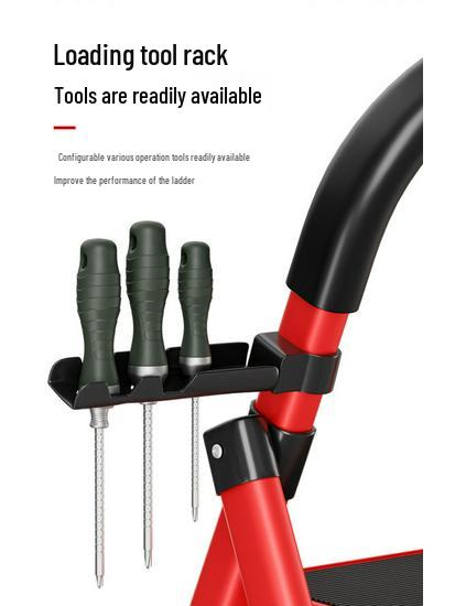 Four-Step Folding Telescopic A-Frame Ladder for Indoor Use