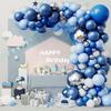 102Pcs Blue Balloon Arch Set Royal Blue and Navy Blue Metallic Balloons for Birthday Wedding and Graduation Party Decorations