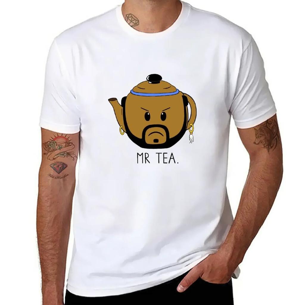 Mr Tea TShirt Tees Kawaii Clothes Oversized T Shirts for Men