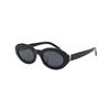 Letter Interwoven Hinge Series Vintage Style Oval Optical Frame Women Optical Frames Black SLM136/F-001