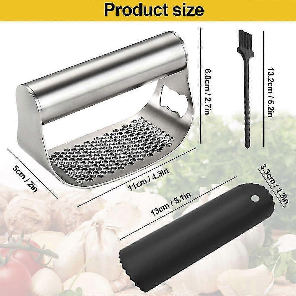 Stainless Steel Garlic Presser, 2024 New Stainless Steel Garlic Mincer for Smash