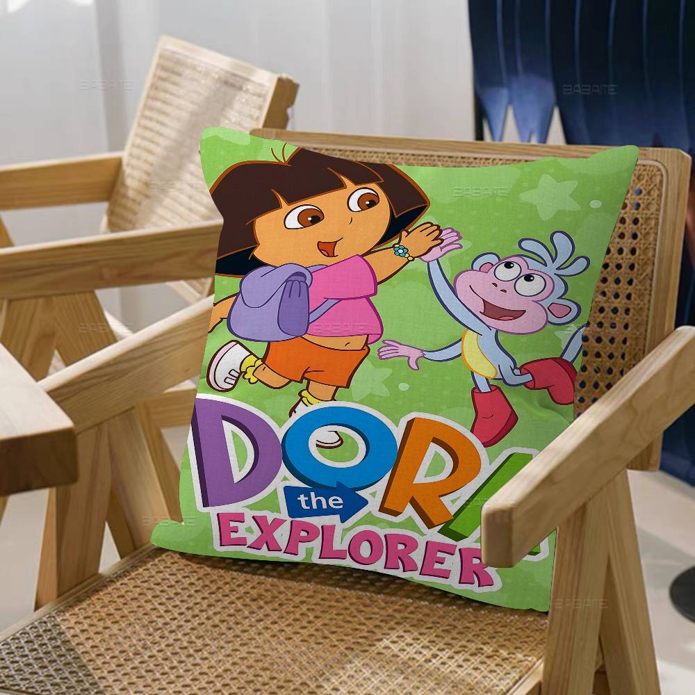 Cartoon D-Dora The E-Explorer Pillow Cover Design Cushion Cover Decor Holiday Decorati