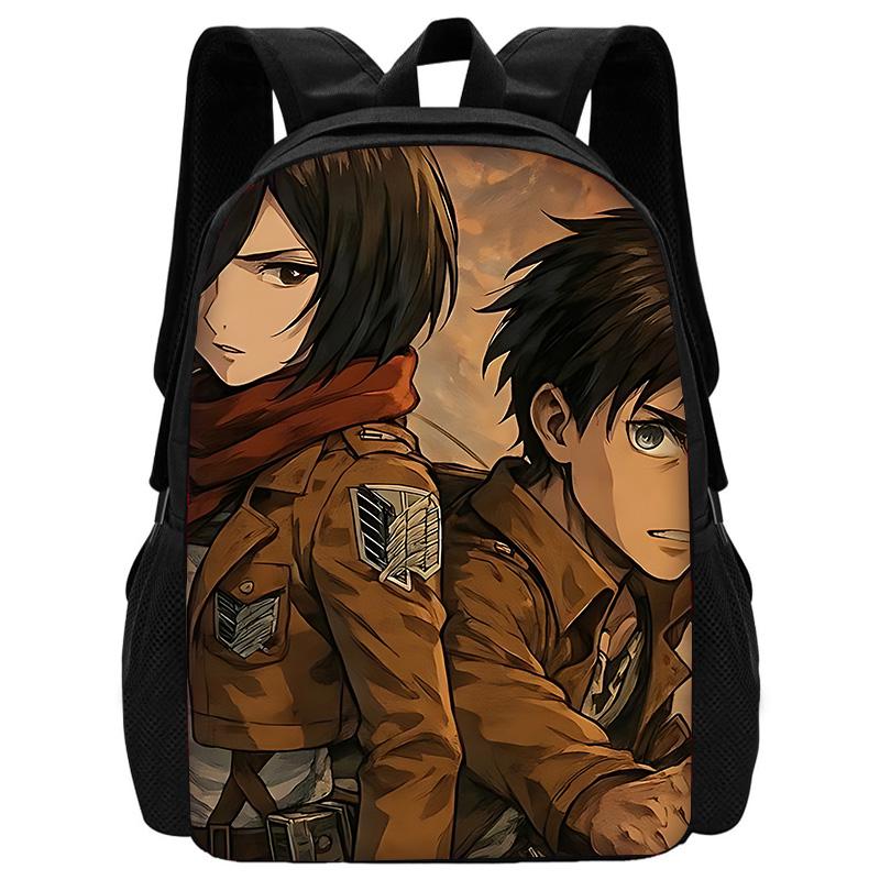 Child School Anime AttackS On Titan Backpack with Lunch Bags ,Pencil Bags ,School Bags for Boys Girls Best Gift
