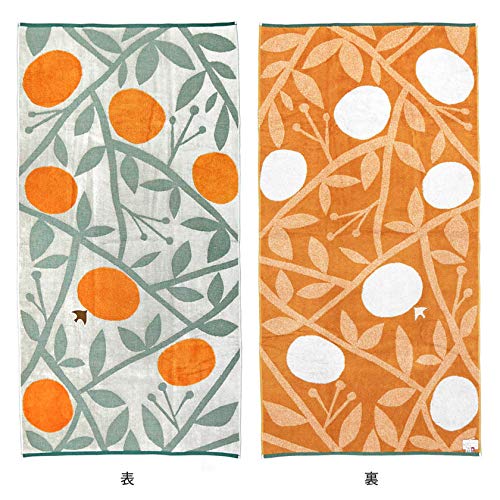 Imabari Towel Ehime Travel Story MIKAN (Bath Towel, White)