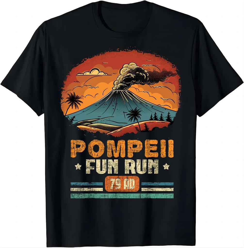 Pompeje Zábavný běh - Geografie Vulkánolog Vulkánologie Tričko Streetwear Vintage Tričko Camisetas
