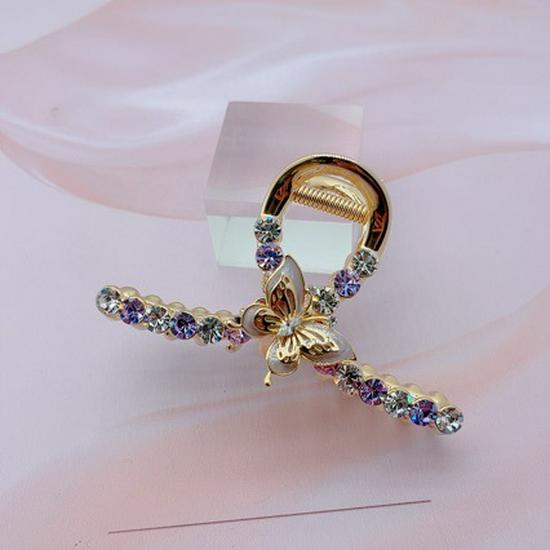 Versatile Rhinestone Claw Set: 14K Gold-Plated Qipao Style for Chinese, Japanese, and Korean Ladies зелёный