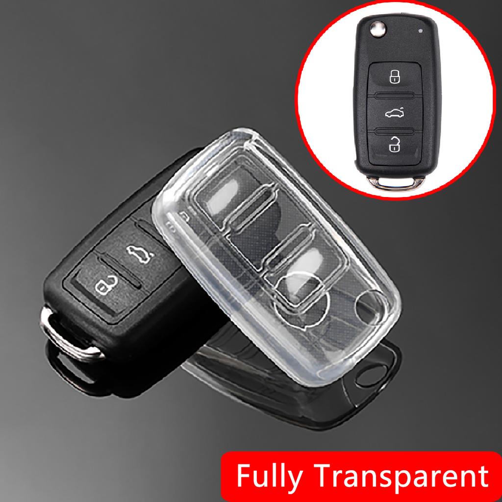 Clear Transparent Tpu Car Smart Key Cover Case For Volkswagen Golf 6 Beetle Up! Eos Touran Scirocco Tiguan Polo Jetta Passat