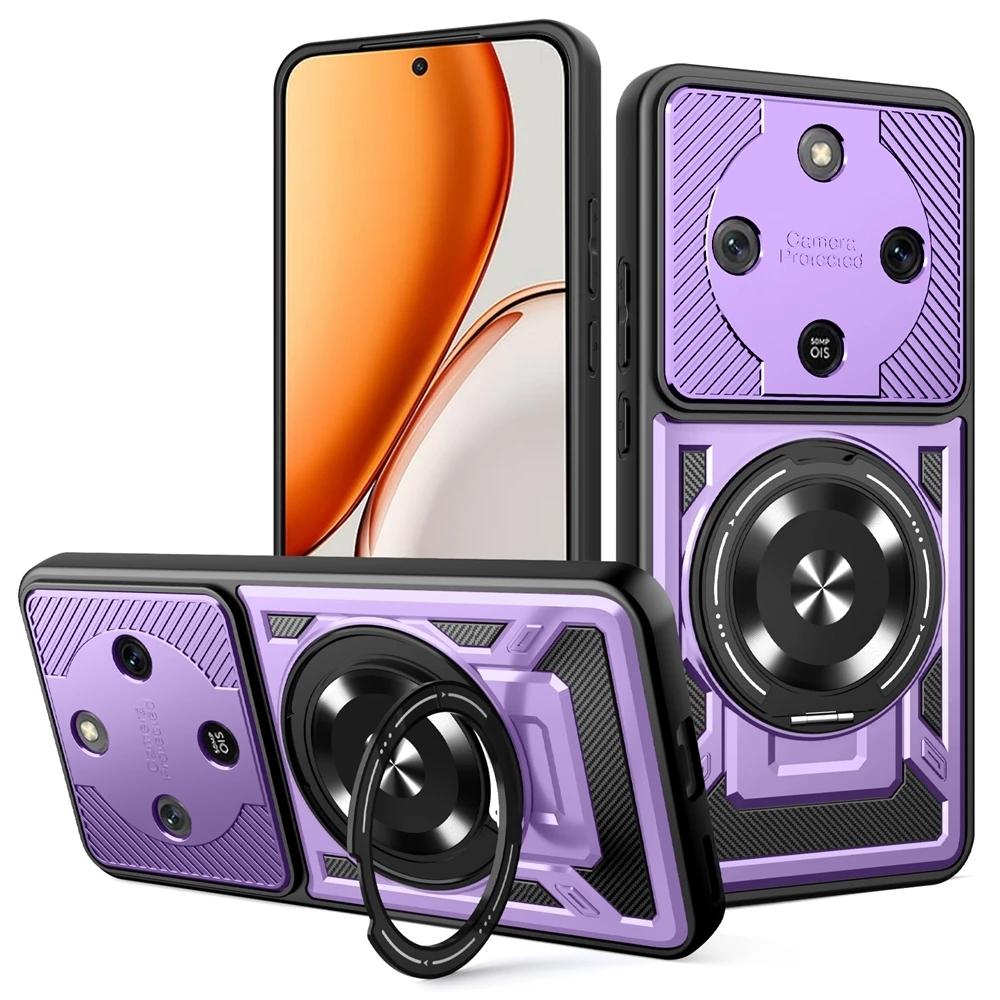 

For Honor Magic8 Lite 5G Case Shockproof Armor Magnetic Ring Cases For Honor Magic 8 Lite For Magsafe Wireless Charging Cover HONOR Magic8 Lite