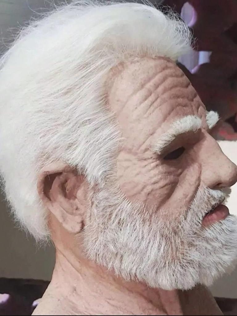 Halloween Old Man Mask Realistic Vicissitudes Simulation Full Face Mask Role Play School Party Gathering Game Head Cover