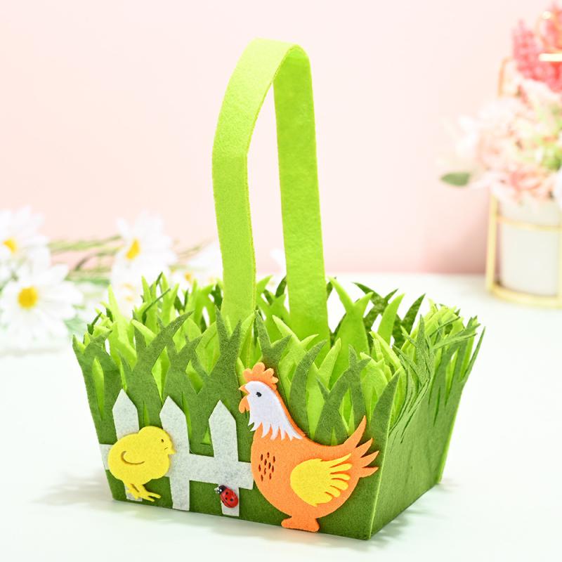 Eco Bag Beauty Bag Non-woven Fabric Easter Decorations Vegetable Basket Handbags Organizer Portable