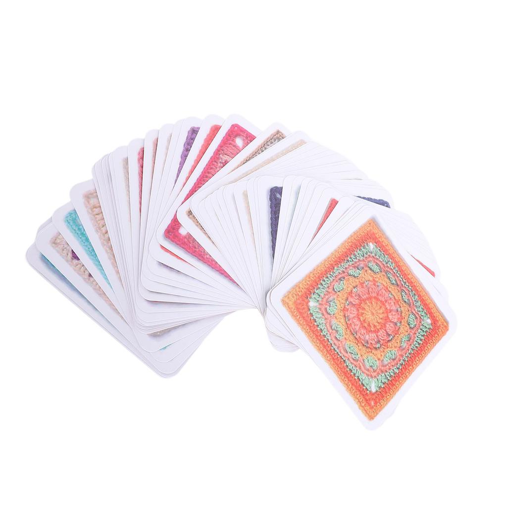 50pcs Crochet Card Deck Crochet Hook Book Crochet Patterns Card Deck for Beginners