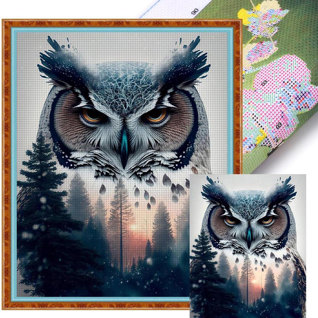 Animal Printed Cross Stitch Kit DIY 11CT Embroidery Craft Set Home Wall Decor
