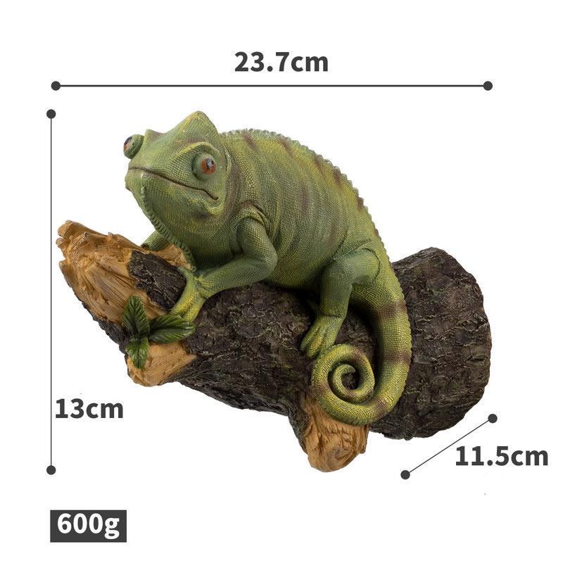 Resin Chameleon Statue Wall Mounted Lizard DIY Outdoor Garden Tree Decoration Sculpture For Home Office Garden Decor Ornament