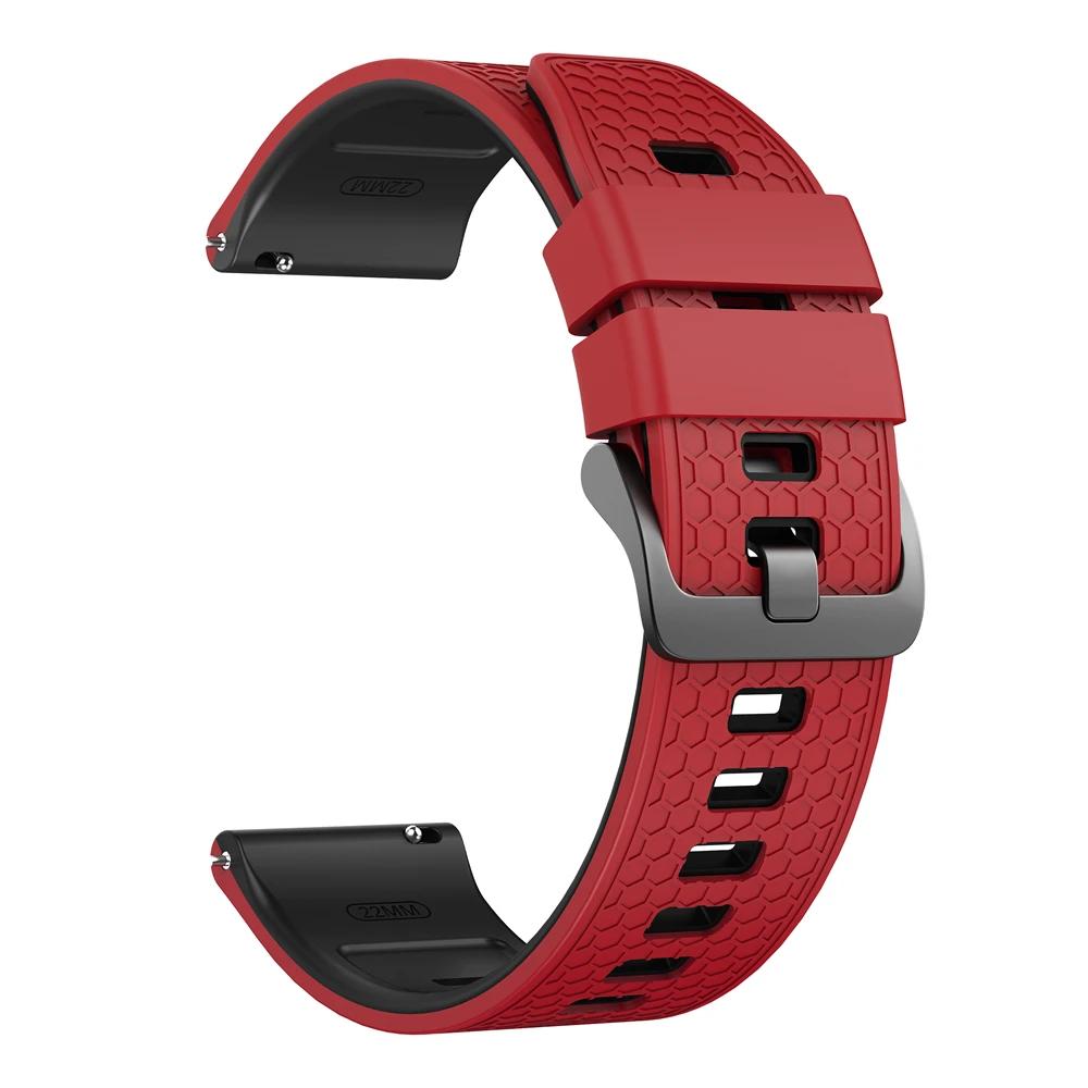 

22mm Silicone Soft Strap For AMAZFIT BALANCE2/BIP 5 6 Sports Bracelet Replacement For Mi Watch/For Redmi Watch5 Active Watchband 1Pcs 22mm Universal красный черный