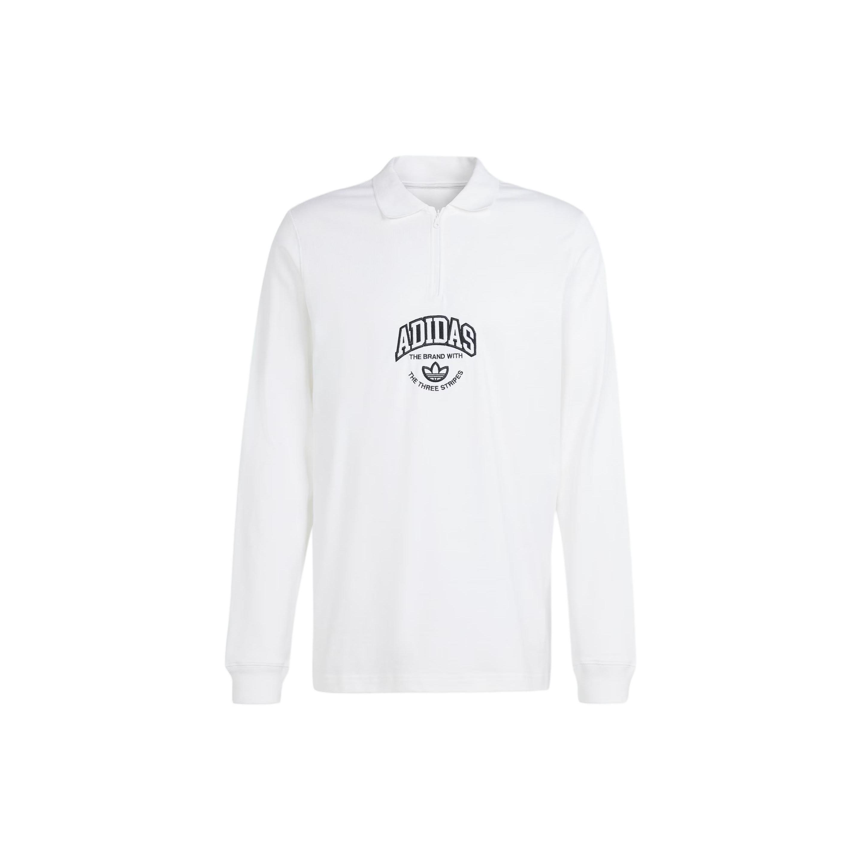 Мужская футболка-поло с длинным рукавом Adidas Originals Vrct Белая IS2901 S