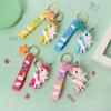 Horse Rainbow Silicone Keychain Pendants Unicorn Key Chain Holder Bag Gift Decor