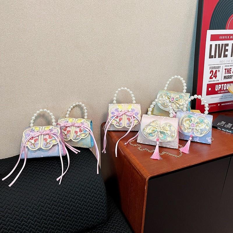 Embroidery Style Chinese Kids Trendy Bag Pu Material Fun Pattern Summer Outings