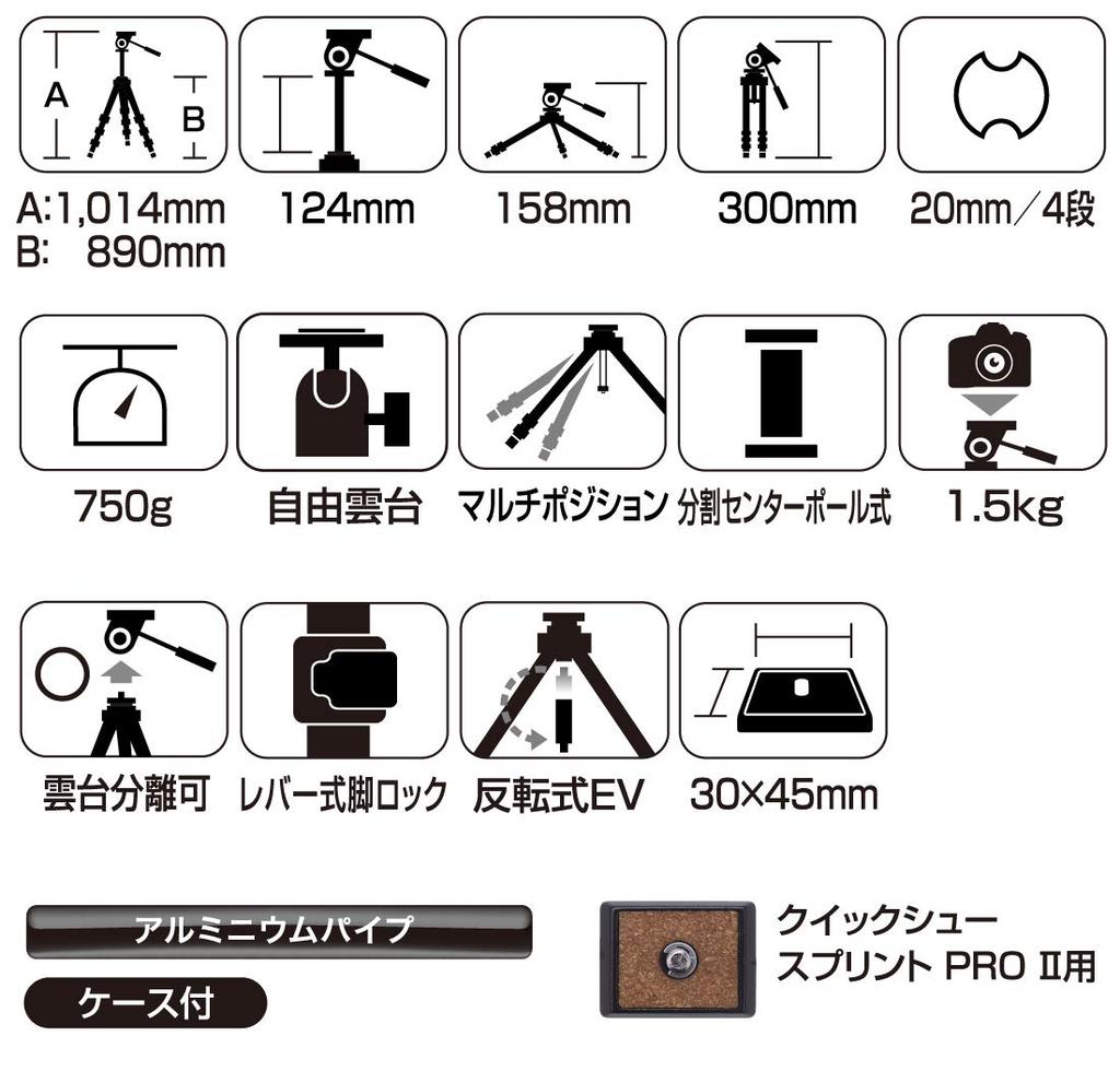 SLIK Airy S100 Lever 20mm Pipe Quick Shoe Part Number 107072 Tripod, 4-Section, Lock, Diameter, Free-Mounting Head, Attachment,