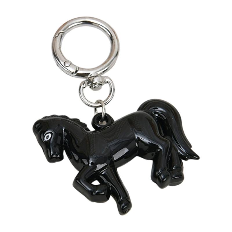 Exquisite 3D Horse Keychain Crafted from Sturdy Acrylic with Lifelike Details for Bag Decors Key Holder Lightweight Portable Gift