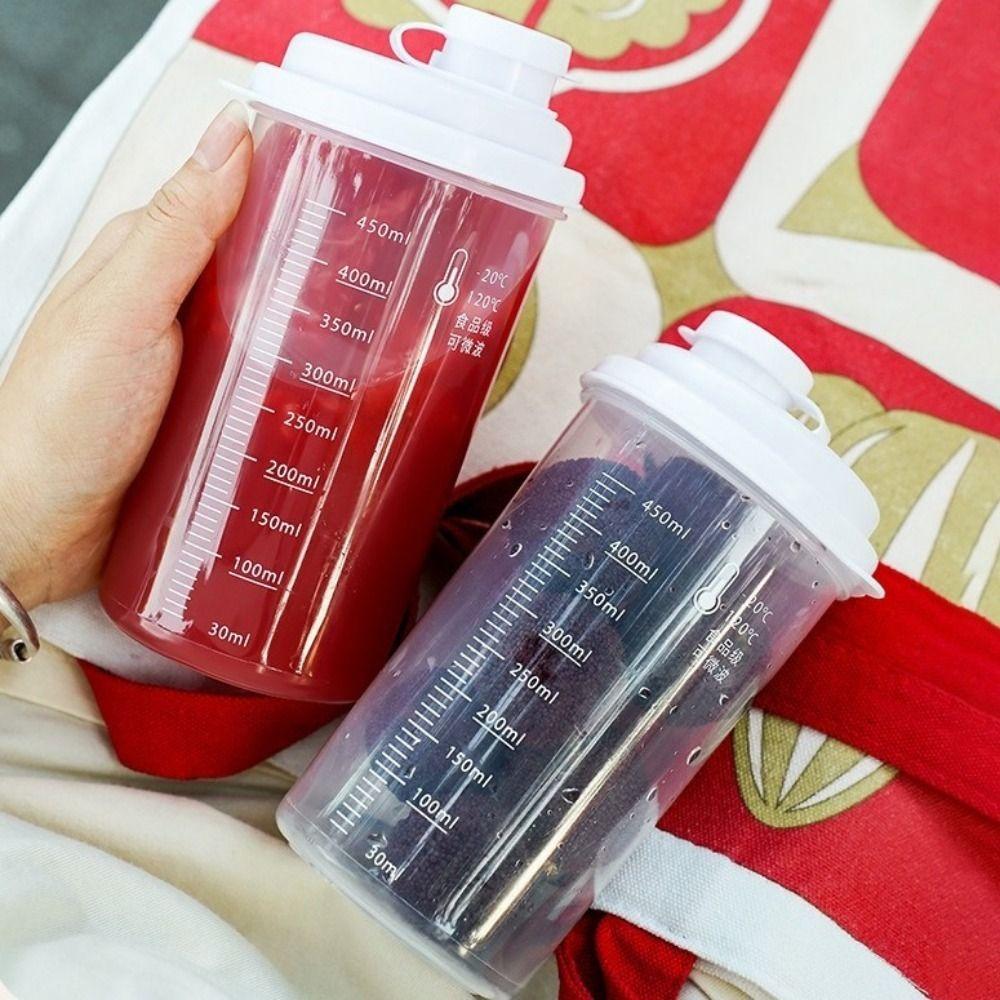 3Pcs Transparent 450ml Sub-bottling Bottle Sealed Portable Water Cup Detergent Powder Tank  Office