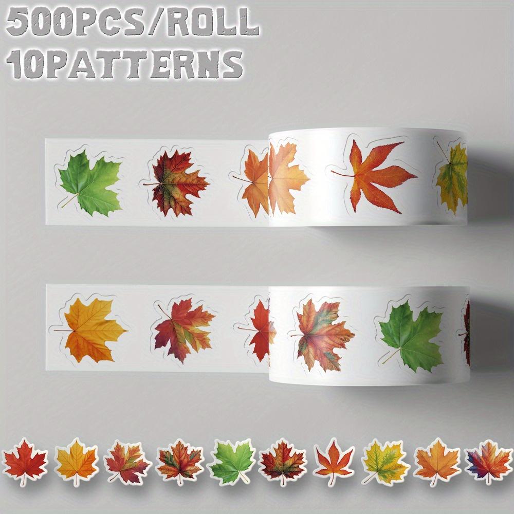 Maple Leaf Themed Stickers Perfect for Holiday Gifts, Party Decorations, Back To School, Class Rewards, Birthdays, Skateboards, Luggage, Bikes