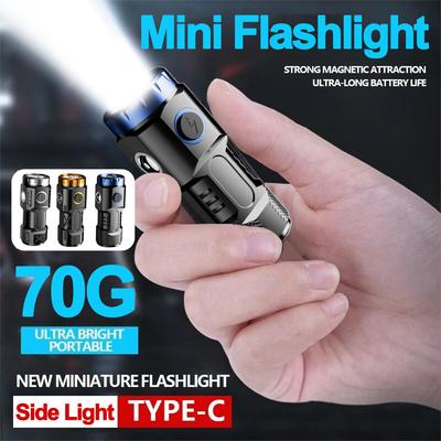 Super Bright Mini 6LED Flashlight Pen Clip And Tail Magnet Builtin Battery USB Charge Outdoor Portable Torch Emergency Lamp