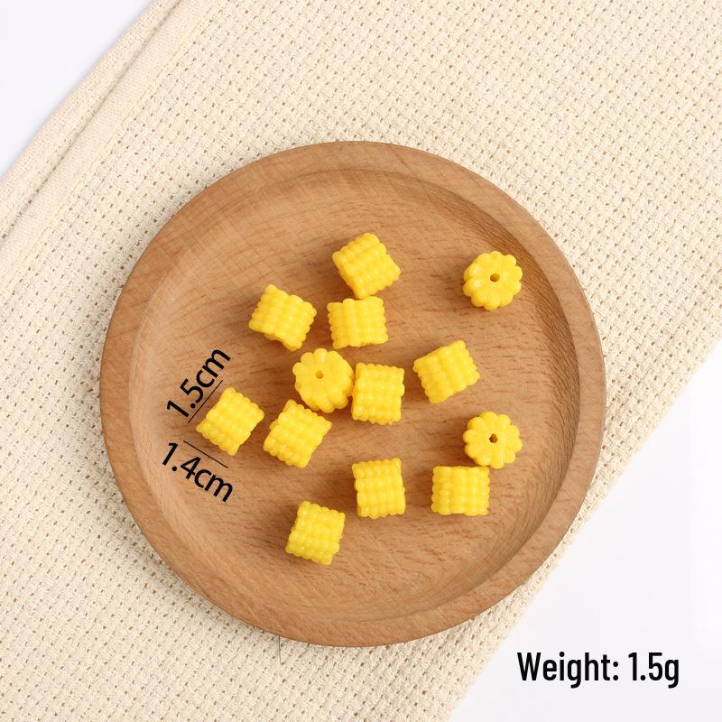TPR Soft Rubber Simulation Grape & Corn Stress Relief Toy - Mini Fruit Squeeze Model