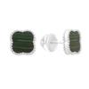 Silver Earrings with Malachite (60002369)