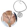 Fashionable Goth Necklace Accessory Chic Swirl Pendant on Velvets Cord Choker