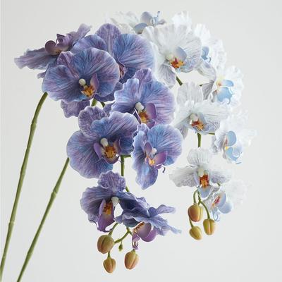 Umělé květy orchideje Phalaenopsis Svatba Dekorativní Phalaenopsis Realistická orchidej Dlouhé stonky 9 hlav Domácí Vnitřní Dekorace