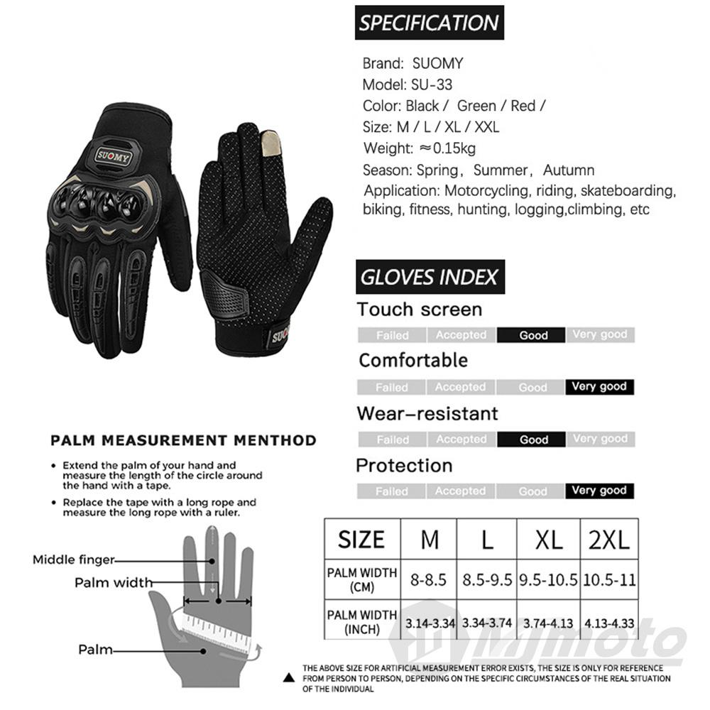 SUOMY Touch Screen Motorcycle Riding Gloves Winter&Summer Motos Luvas Guantes Protective Gear Racing Gloves Motocross Bike Glove