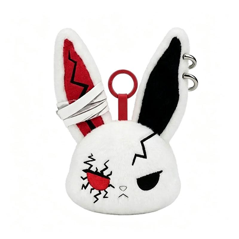 Gothic Plush Bunny Bandage Doll Keychain for Women Dark Bag Charm Fashion Creative Halloween Pendant Gifts Accessories