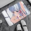Genshin Impact Kamisato Ayaka Entry Door Floor Mat Festive Decorations Carpet Bathroom Anti-slip Mat Entrance Doormat