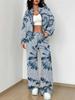 Gradual Change Autumn and Winter New European and American Women's Clothing Tie-dye Printing Suit Women
