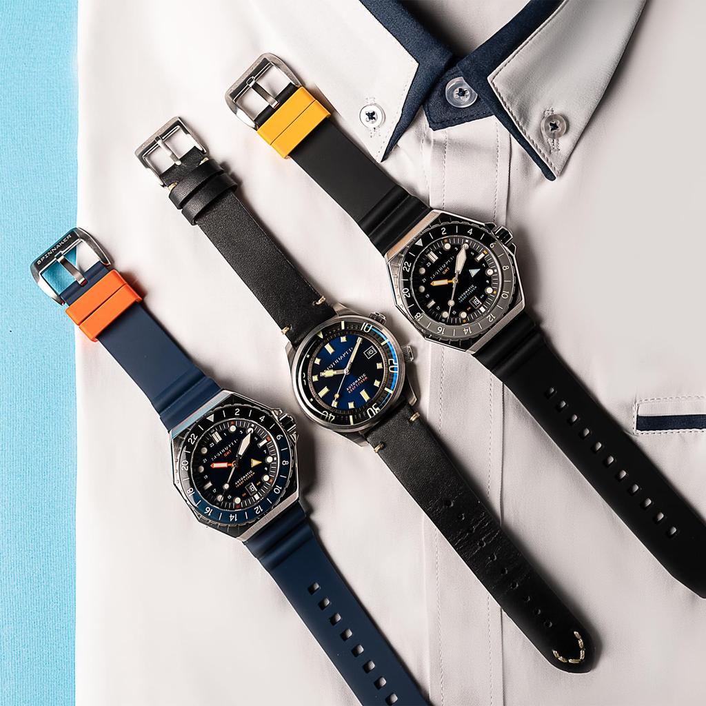 Dumas Uhr Automatisch 30 ATM Wasserdicht Saphirglas Schwarzes Zifferblatt [SPINNAKER] SP-5119-11 Herren [Authentisch]