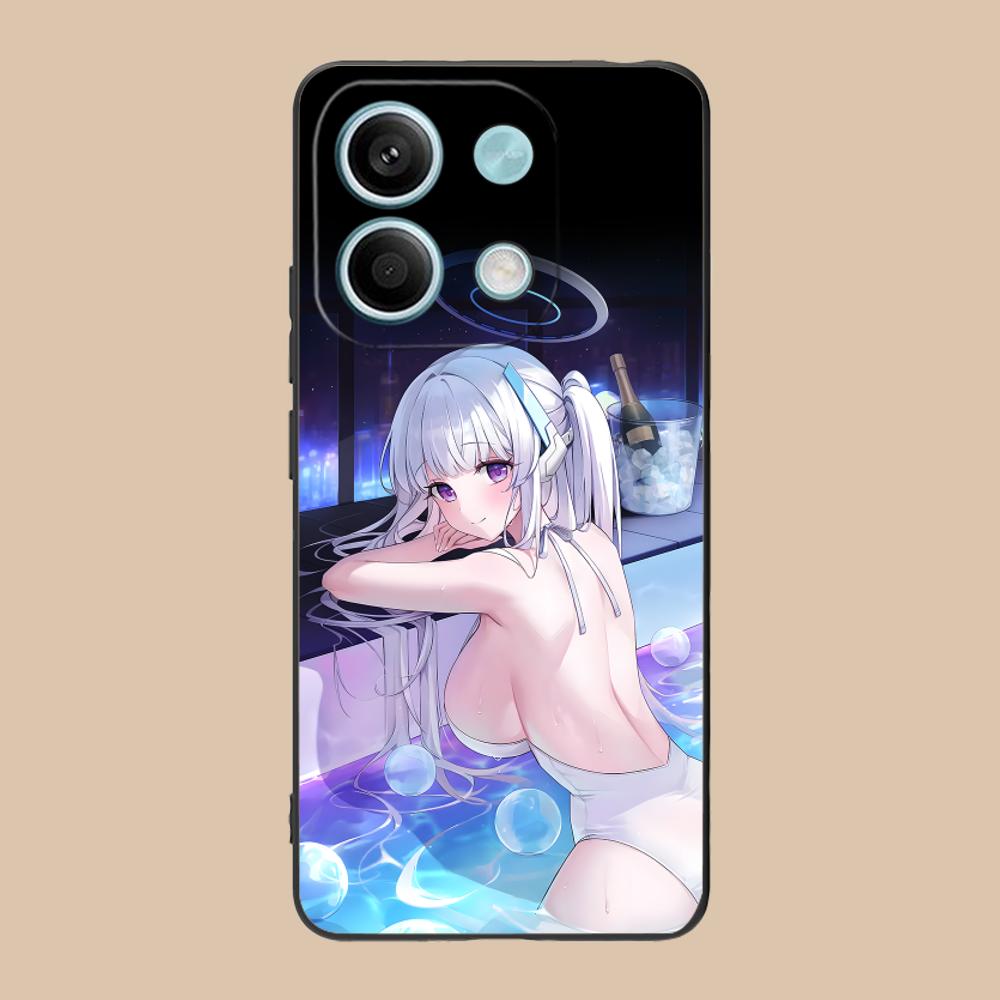 Blue Archive Ushio Noa Matte TPU Mobile Phone Case for Xiaomi 15 14 13 12 Mi 11 T Ultra Lite Pro S X 5G Colorful Printing Cover