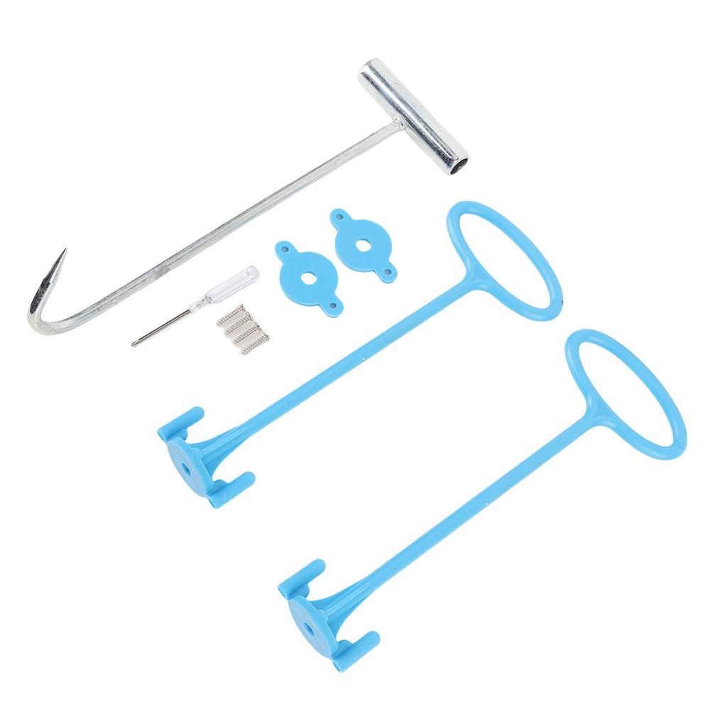 Pool Skimmer Korb Griff Haken Set Schwimmbad Korb Hebehaken Pool Reinigungszubehör