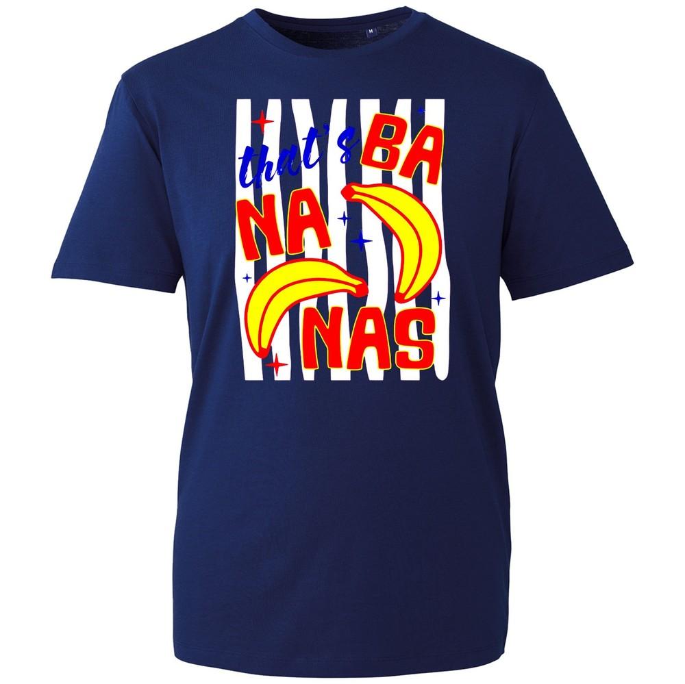 Thats Bananas Graphic Tshirt Funny Food Pun Streetwear Unisex Black Cotton Tee S