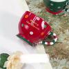 1 Stück Rot/Grün Cartoon Keramik Weihnachtsfrühstückstasse, Weihnachts-Serie Tasse Süße Tasse Halloween Keramiktasse Weihnachtsgeschenk Kreative Kaffeetasse, 500ml,