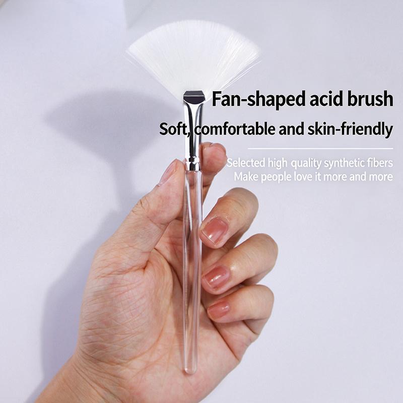 Pincel de Maquiagem em Forma de Leque Pincel para Máscara Facial Pincéis Aplicadores Macios Ferramenta de Beleza Facial Ferramenta Diy