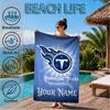 Custom Name Beach Towel Tennessee Logo Art Soft and Quick-drying Beach Towel, Suitable for Travel, Swimming Pool, Gym, Yoga, Gifts