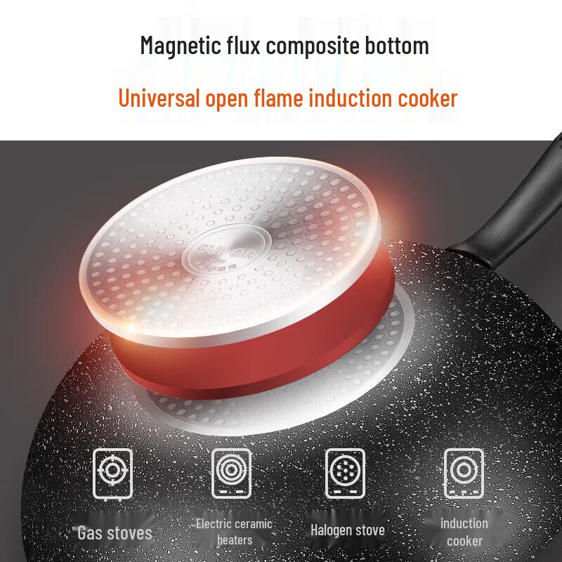 Supor 32cm Non-stick Maifan Stone Wok Frying Pan