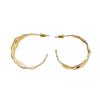 Les Trésors De Lily [R8109] - Gold 'Cléopatra' Hoop Earrings Ø 30 Mm 10 Mm (hammered)