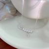 Exquisite Moon Four Point Star Necklace for Female Minority Design, Light Luxury Style, Collar Chain