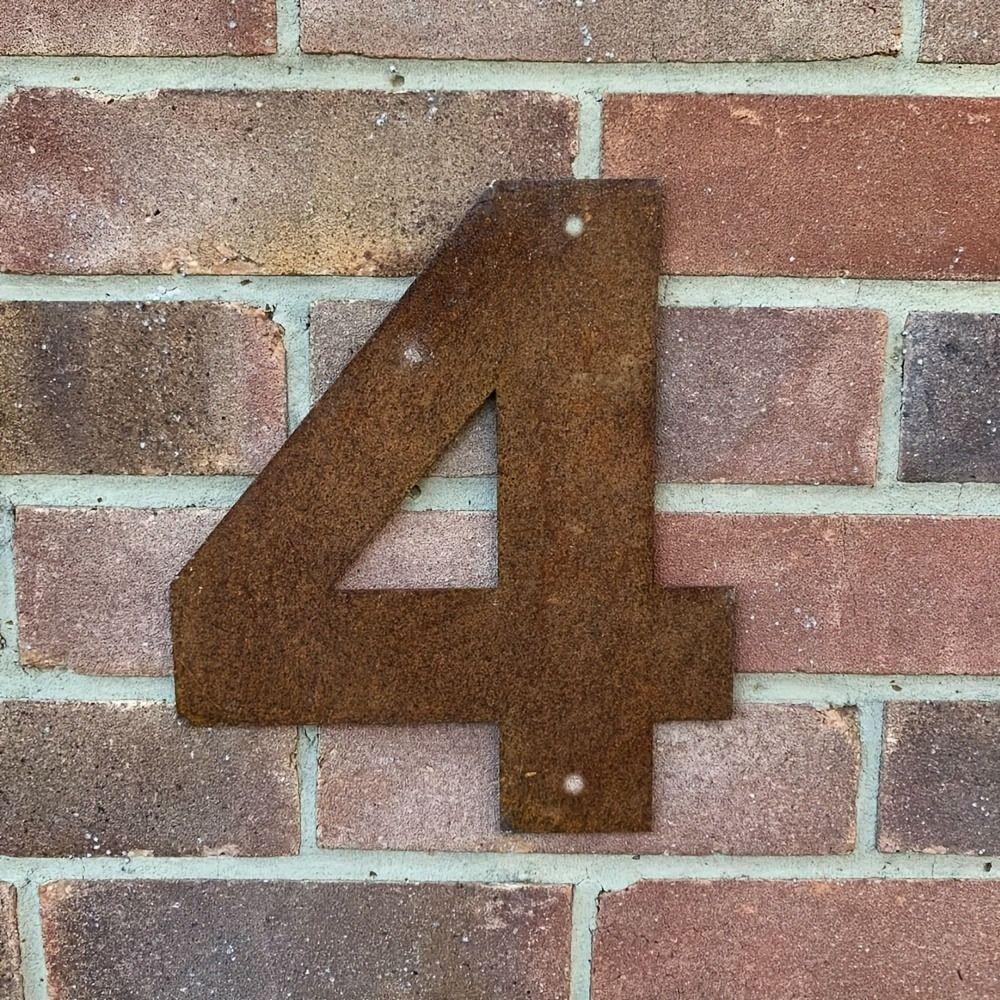 

Rusty Metal Address Numbers Letters Vintage Outdoor Decor