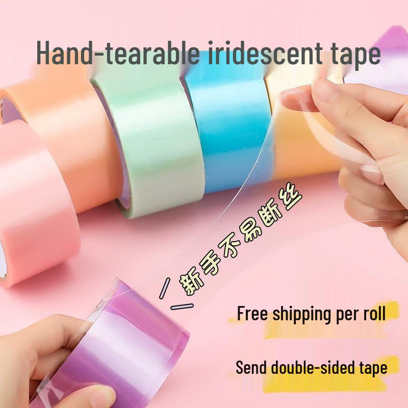 Large Decompression Sticky Ball Tape - Macaron Colors