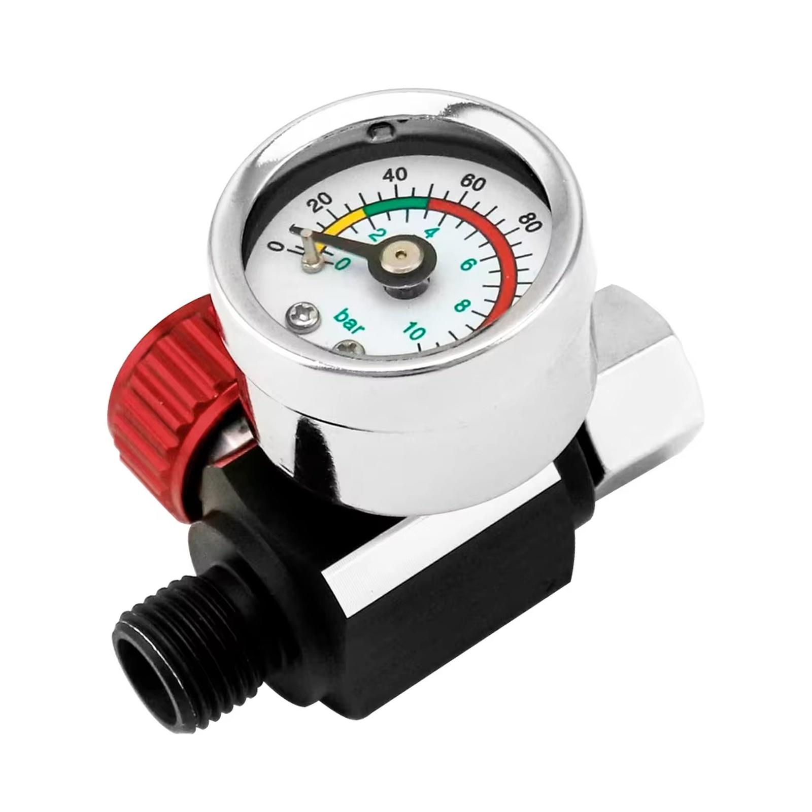 

Airbrush Pressure Regulator with Copper Core Filter Air Compressor Accessories Spray Gun Tail Filter Air Pump Component Replacement Part one size срібний