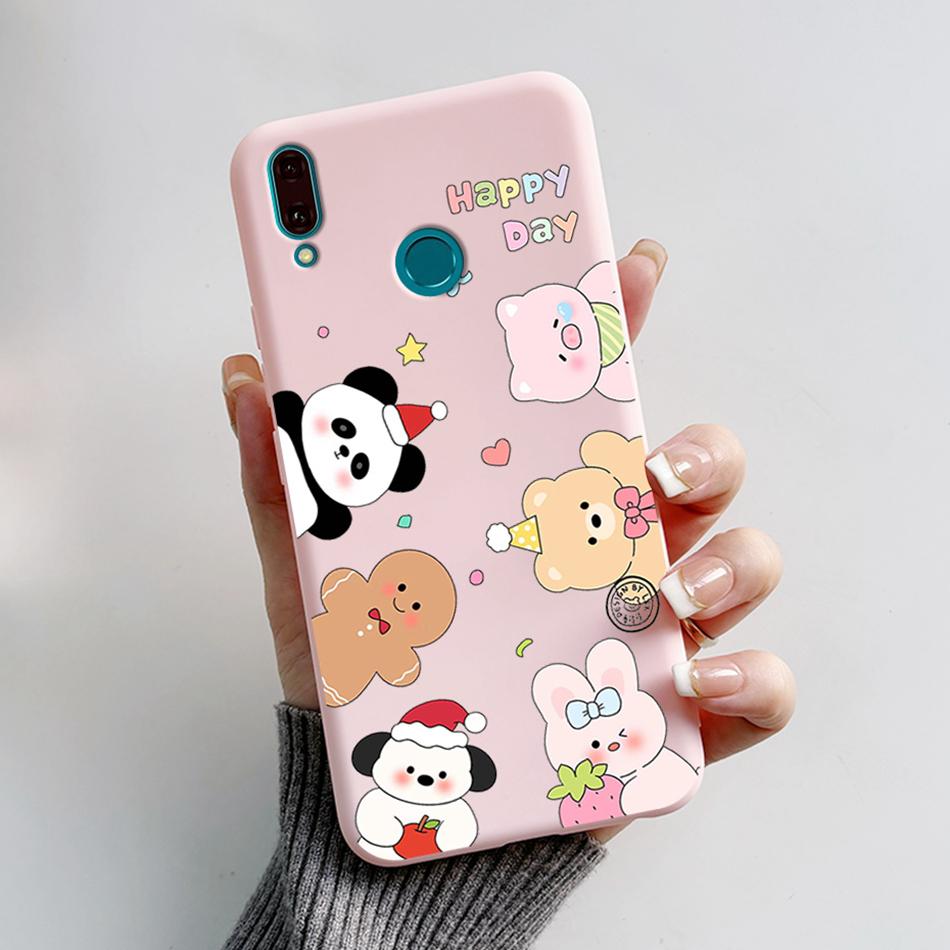 Silicone Case For Huawei Y9 2019 Case JKM-LX3 Cartoon Soft TPU Fundas Phone Cover For Huawei Y9 2019 Y 9 Cases Shockproof Coque
