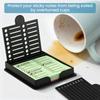 Sticky Note Holder with 5 Different Stencil, 3x3 Sticky Note Stencil Dispenser for Desk, Reble Memo Pad Organizer with Five Line Box Drawing Template