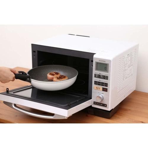 IRIS OHYAMA 6-Piece Frying Pan and Pot Set, Gas/Induction Compatible, Lightweight, Easy to Clean, Diamond-Coated Pan with Removable Handles, White/Mar